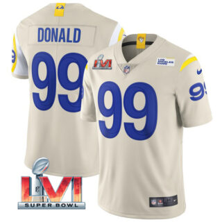 Youth Aaron Donald Los Angeles Rams 2022 Super Bowl LVI Vapor Limited Stitched Jersey Bone