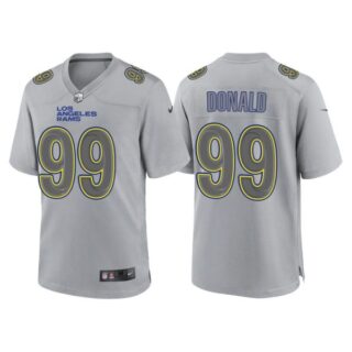 Women's Los Angeles Rams Aaron Donald Gray Atmosphere Fashion Stitched Jersey