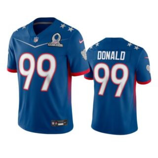 Men's Aaron Donald Los Angeles Rams 2022 NFC Pro Bowl Stitched Jersey Royal