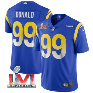 Youth Aaron Donald Los Angeles Rams 2022 Super Bowl LVI Vapor Limited Stitched Jersey Royal