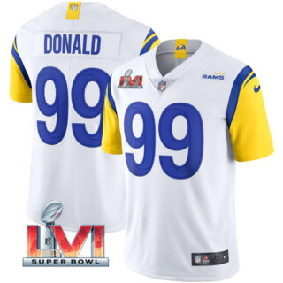 Youth Aaron Donald Los Angeles Rams 2022 Super Bowl LVI Vapor Limited Stitched Jersey White