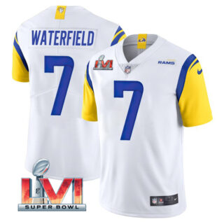 Men's Bob Waterfield Los Angeles Rams 2022 Super Bowl LVI Vapor Limited Stitched Jersey White