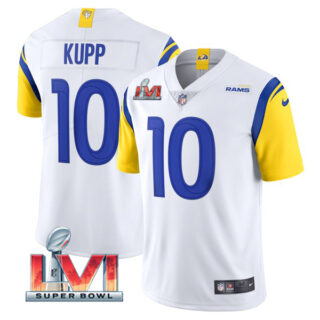 Youth Cooper Kupp Los Angeles Rams 2022 Super Bowl LVI Vapor Limited Stitched Jersey White