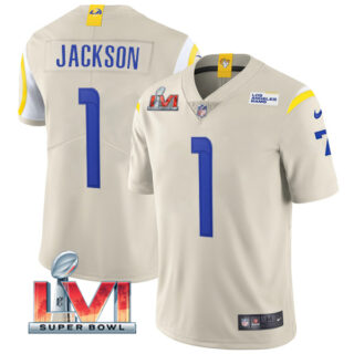 Men's Desean Jackson Los Angeles Rams 2022 Super Bowl LVI Vapor Limited Stitched Jersey Bone