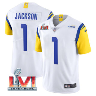 Men's Desean Jackson Los Angeles Rams 2022 Super Bowl LVI Vapor Limited Stitched Jersey White
