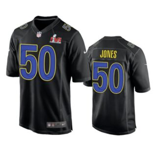 Men's Ernest Jones Los Angeles Rams 2022 Super Bowl LVI Black Bound Game Stitched Jersey