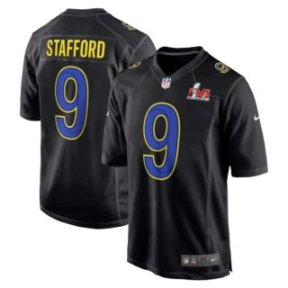 Men's Matthew Stafford Los Angeles Rams 2022 Super Bowl LVI Black Bound Game Stitched Jersey