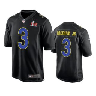 Men's Odell Beckham Jr. Los Angeles Rams 2022 Super Bowl LVI Black Bound Game Stitched Jersey