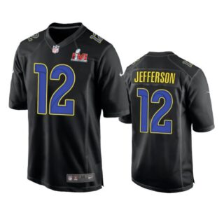Men's Van Jefferson Los Angeles Rams 2022 Super Bowl LVI Black Bound Game Stitched Jersey