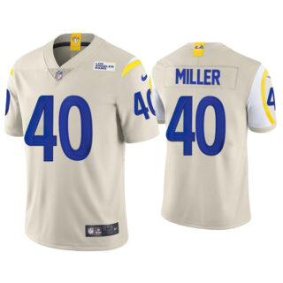Men's Von Miller Los Angeles Rams Vapor Limited White Jersey Stitched Bone
