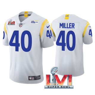 Youth Von Miller Los Angeles Rams 2022 Super Bowl LVI Vapor Limited Stitched Jersey White