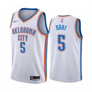 Men's Luguentz Dort Oklahoma City Thunder Basketball Jersey White