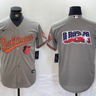 men's baltimore orioles gray team big logo cool base stitched Jerseys