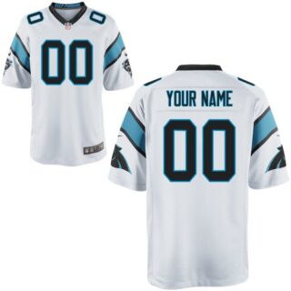 men's carolina panthers customized game white jerseys