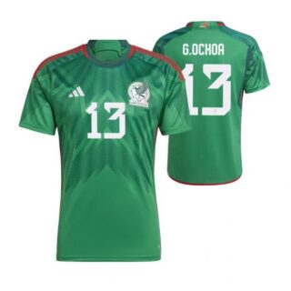Men's Guillermo Ochoa Mexico National Team Green Home Soccer Jersey 2022-23