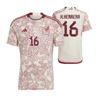 Men's Hector Herrera Mexico National Team White Away Soccer Jersey 2022-23