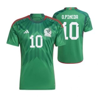 Men's Orbelin Pineda Mexico National Team Green Home Soccer Jersey 2022-23