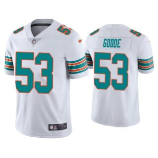 Men's Cameron Goode Miami Dolphins Throwback Limited Stitched Jersey White