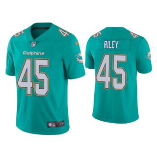 Men's Duke Riley Miami Dolphins Vapor Limited Stitched Jersey Aqua