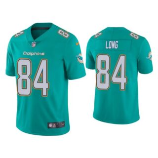 Men's Hunter Long Miami Dolphins Vapor Limited Stitched Jersey Aqua