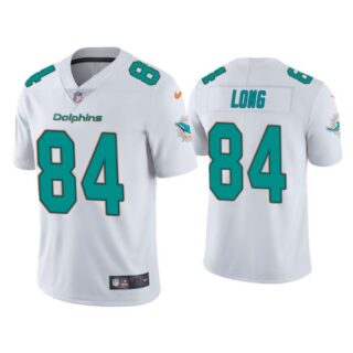 Men's Hunter Long Miami Dolphins Vapor Limited Stitched Jersey White