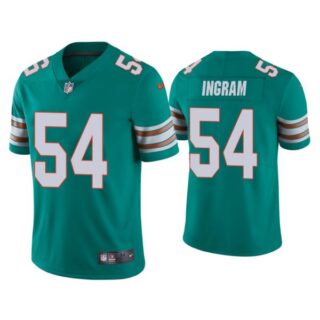 Men's Ingram Miami Dolphins Throwback Limited Stitched Jersey Aqua