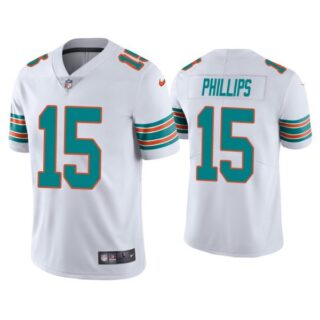 Men's Jaelan Phillips Miami Dolphins Throwback Limited Stitched Jersey White