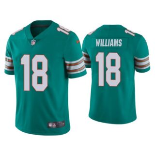 Men's Preston Williams Miami Dolphins Throwback Limited Stitched Jersey Aqua