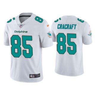Men's River Cracraft Miami Dolphins Vapor Limited Stitched Jersey White
