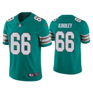 Men's Solomon Kindley Miami Dolphins Throwback Limited Stitched Jersey Aqua