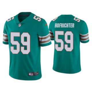 Men's Sterling Hofrichter Miami Dolphins Throwback Limited Stitched Jersey Aqua