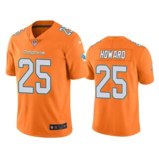 Men's Xavien Howard Miami Dolphins Color Rush Limited Stitched Jersey Orange