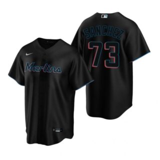 Men's Sixto Sanchez Miami Marlins Cool Base Jersey Black