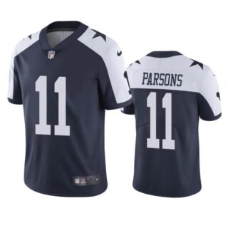 Men's #11 Micah Parsons Dallas Cowboys Navy Alternate Vapor Limited Jersey Stitched