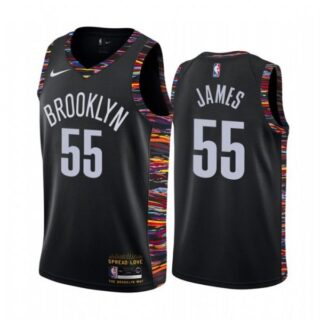 Men's Mike James Brooklyn Nets Basketball Jersey Black