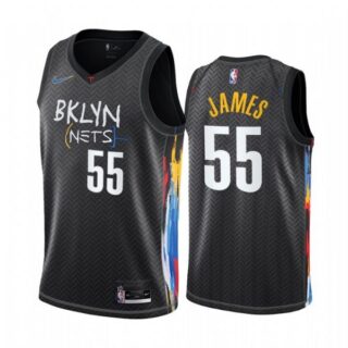 Men's Mike James Brooklyn Nets Basketball Jersey Black