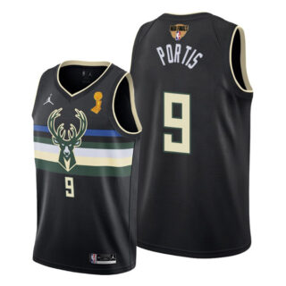 Youth Bobby Portis Milwaukee Bucks 2021 NBA Finals Champions Jersey Black Statement