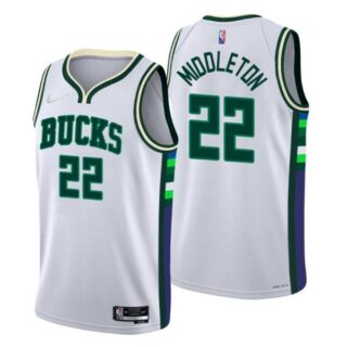 Men's Khris Middleton Milwaukee Bucks 75th Anniversary Diamond Jersey White City