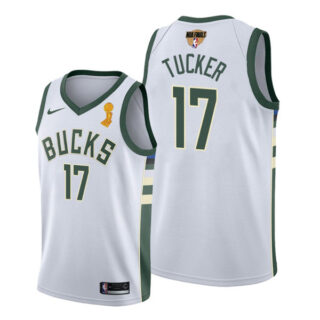 Youth P.J. Tucker Milwaukee Bucks 2021 NBA Finals Champions Jersey White Association