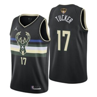 Men's #17 P.J. Tucker Milwaukee Bucks 2021 NBA Finals Jersey Statement White