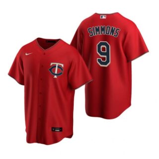 Men's Andrelton Simmons Minnesota Twins Cool Base Jersey Red
