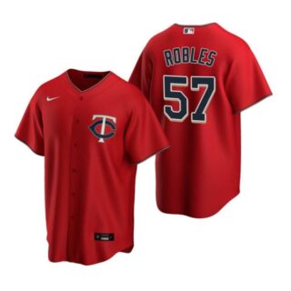 Men's Hansel Robles Minnesota Twins Cool Base Jersey Red