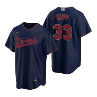 Men's J.A. Happ Minnesota Twins Cool Base Jersey Navy