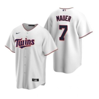 Men's Joe Mauer Minnesota Twins Cool Base Jersey White