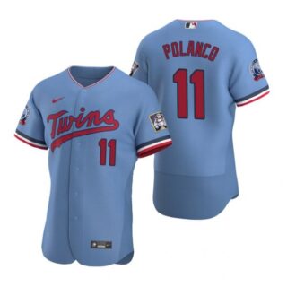 Men's Jorge Polanco Minnesota Twins Flex Base Jersey Light Blue