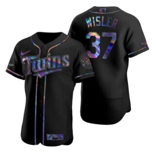 Men's Matt Wisler Minnesota Twins Black Holographic Jersey Black Holographic