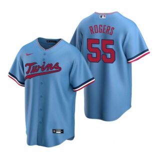 Men's Taylor Rogers Minnesota Twins Cool Base Jersey Light Blue