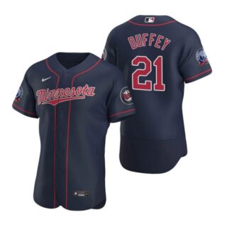 Men's Tyler Duffey Minnesota Twins Flex Base Jersey Navy