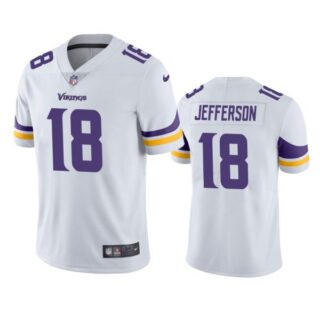 Men's Justin Jefferson Minnesota Vikings Vapor Limited Stitched Jersey White