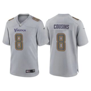 Men's Minnesota Vikings Kirk Cousins Gray Atmosphere Fashion Stitched Jersey